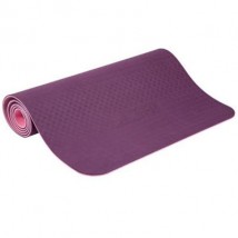 Коврик для йоги и фитнеса PROFI-FIT, 6 мм, ПРОФ (фиолетовый-розовый)